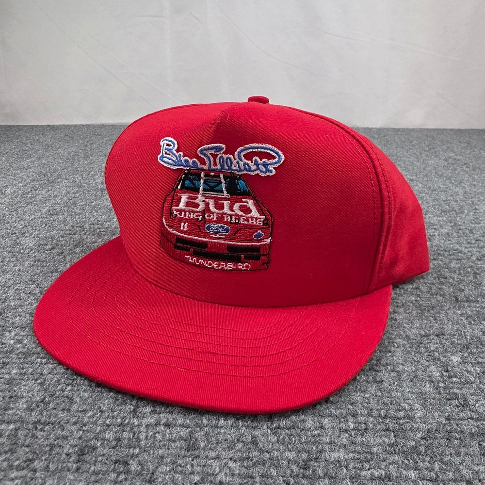 Vintage 1990s Bill Elliott Budweiser NASCAR Snapback Racing Hat